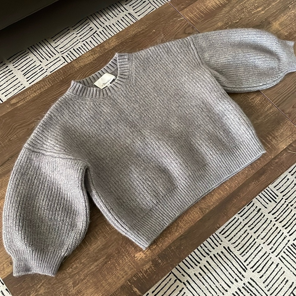 Grey sweat crop top